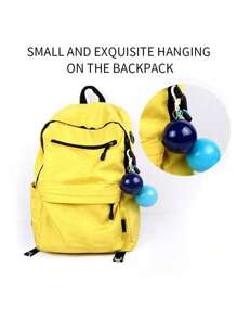 1 件便攜式一次性緊急雨衣鑰匙扣球形雨披適合旅行健行釣魚露營戶外運動 - 彩色 - 查看 4