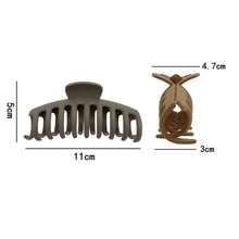 4pcs 11cm Oversized Dragon Design Hair Clip, Milk Coffee Color, Women's Daily Life Hair Accessories Set - Multicolor - View 7