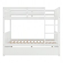 Nestfair Full Over Full Solid Wood Bunk Bed With Twin Size Trundle