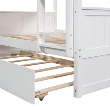 Nestfair Full Over Full Solid Wood Bunk Bed With Twin Size Trundle