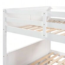 Nestfair Full Over Full Solid Wood Bunk Bed With Twin Size Trundle