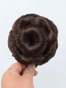 1入組合成纖維毛鬆糰,短捲合成纖維配爪,適合女性在聖誕和萬聖節佩戴 - 巧克力棕 - 查看 9