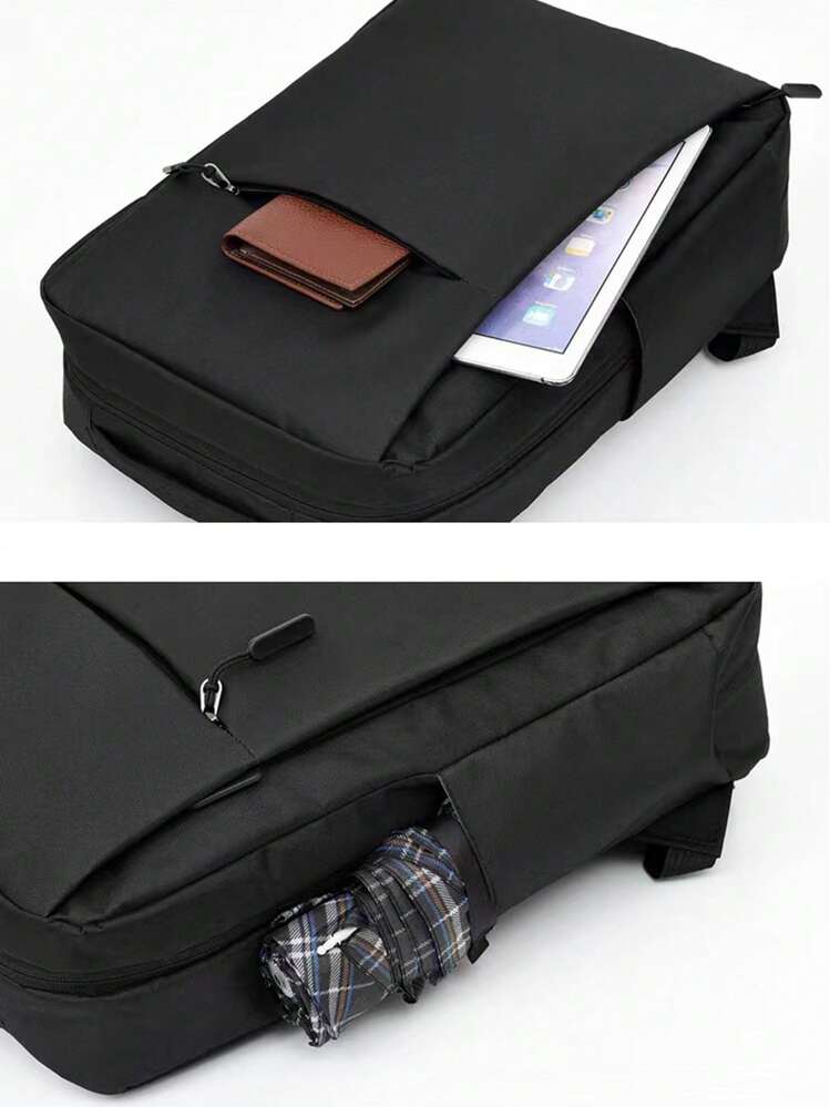 1 Mochila De Poliéster Para Portátil Para Hombres, Adecuada Para Estudiantes, Negocios, Ocio Y Repelente Al Agua
