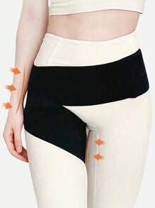 1條彈性帶包覆骨盆帶,支撐腰部並連接大腿 - 黑色 - 查看 1