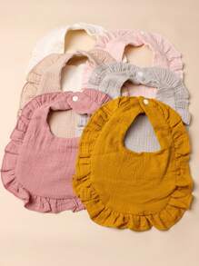 6pcs Baby Random Pattern Bib - Multicolor - View 1
