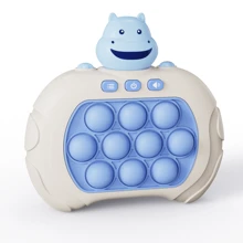 1pc Handheld Game For Kids, Pop Fidget Game Toys, Quick Push Game, Bubble Stress Pop Light Up Game, Mini Games Sensory Toys For Autistic Children, Halloween,Xmas,Birthday,New Year Gifts For Boys, Girls, Teens(Battery Not Included, LED Light Color Is Random) - Blue and White - View 3