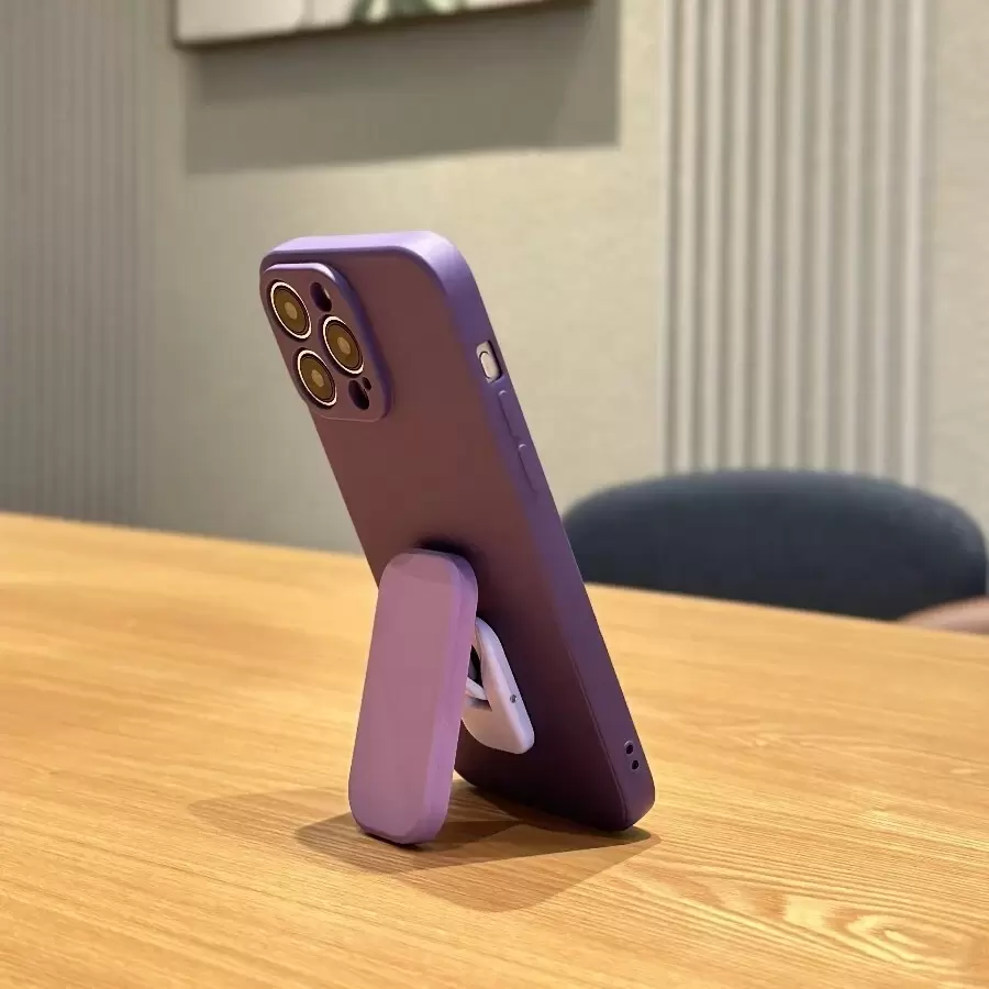 1个液态TPU硅胶手机壳,兼容苹果、OPPO、三星、华为、小米手机 - 紫色 - 查看 1