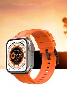 1個男女適用蘋果時尚運動矽膠手錶帶,適用於apple Watch Band 40mm Ultra2 49mm 44mm 45mm 41mm 42mm 38mm戶外休閒手腕帶,適用於series Se 9 8 7 6 5 4 3 2 1 Apple Watch配件 - 橘色 - 查看 4