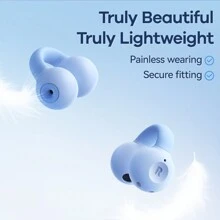 Remax 透明夹式真无线耳机，脉冲传导式，10mm 驱动单元，强劲低音，无线 5.3，智能触控，单只耳机仅重 3.8 克，25 小时超长续航，快速充电，降噪功能，兼容 iOS/Android 系统 - 藍色 - 查看 3