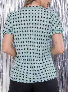 Women Blouses - 綠色 - 查看 2