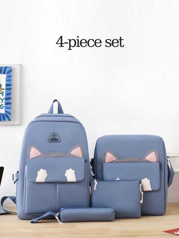 Zaino Trasparente per Bambini, Zaini Materna Zaino scuola elementare con borsa per il pranzo Astuccio per matite Zaino in PVC trasparente con bella cartoni animati per bambina e bambino