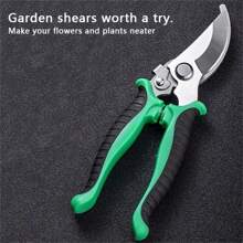 1pc Garden Pruning Shears, Stainless Steel Fruit Tree Pruner, Multifunctional Branches Scissor, Anti-Slip, Labor-Saving, Hand-Held Trimmer, Horticultural Tools,Garden Tools, Gardening Tools For Garden - Green - View 3