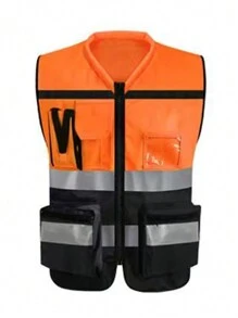 Reflective Vest Clothing Fluorescent Yellow Breathable Worksite Sanitation Traffic Service