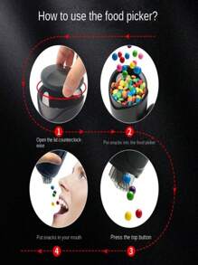 Nuts Dispenser Keep Fingers Clean ,Snack Dispenser For Peanuts  Cashew Kernels - Black - View 3