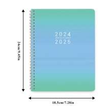 2024年至2025年月曆規劃師-月度規劃師、螺旋筆記本月度和週度規劃師、月度筆記本螺旋裝訂月曆規劃師。 - 藍白色 - 查看 5