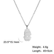 1條女士不鏽鋼愛情圖案卡通男孩和女孩吊墜項鍊,家庭聖誕禮物 - 小人系列 - 查看 27