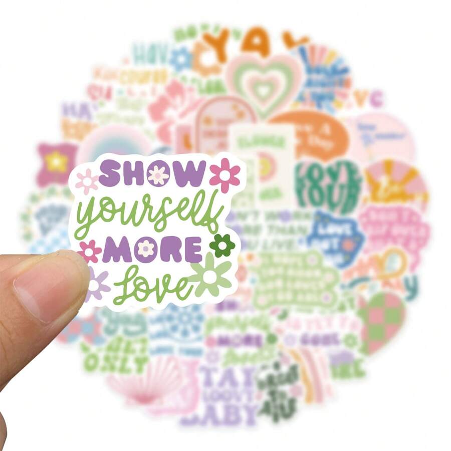 100PCS Cute Pastel Stickers Aesthetics Preppy Stickers Danish Pastel