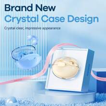 Remax 透明夹式真无线耳机，脉冲传导式，10mm 驱动单元，强劲低音，无线 5.3，智能触控，单只耳机仅重 3.8 克，25 小时超长续航，快速充电，降噪功能，兼容 iOS/Android 系统 - 藍色 - 查看 8