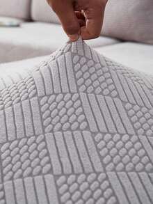 1入組彈性沙發坐墊套,客廳防污沙發墊套,沙發保護套 - 淺灰色 - 查看 6