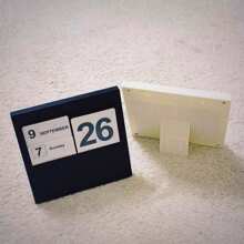 行事曆,極簡風格桌上裝飾,創意和創新的diy組裝永久行事曆架,時尚生日禮物,藝術攝影道具,辦公室裝飾 - 白色 - 查看 4