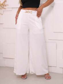 Women Pants - 白色 - 查看 3