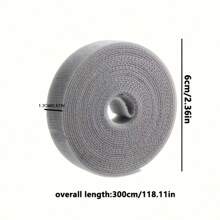 1PC Data Cable Organizer  Strap Cable Organizer Computer Cable Strap Desktop Cable Cable Is Solid - Black - View 3