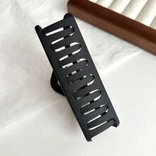 1入新款時尚三角珍珠髮夾，簡約耐用髮卡，適用於日常使用 - 黑色 - 查看 3