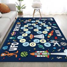 1 件地毯游戏垫，可爱设计汽车游戏垫，适用于玩具车和火车，防滑背衬地毯，适合游乐区，趣味床罩，卧室和游戏室的理想礼物
