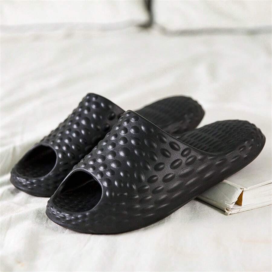 Women'S Summer Solid Color Casual Slippers, Eva Anti-Slip, Breathable, Lightweight Home Shoes