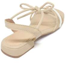 Women Flat Sandals - 米色 - 查看 3