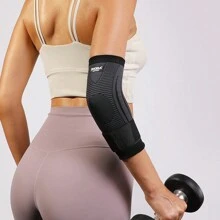 JINGBA SUPPORT 1 Pieza Manga De Soporte De Codo Con Compresión Elástica Y Correa Ajustable - Negro - Ver 1