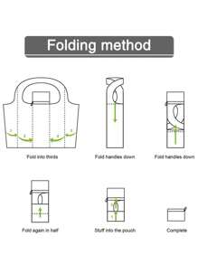 購物袋手提袋可摺疊口袋名字首字母圖案手提包野餐袋可重複使用收納袋超市手提袋超大容量旅行用購物袋手提袋首字母印花沙灘袋肩袋，學校袋，方便攜帶，大容量，適用於女孩、女性和大學生，適用於辦公室、大學、小學、中學、高中、工作、商務、通勤 - 黑色 - 查看 11