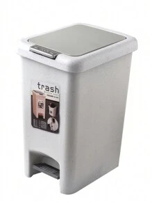 1 件 2.64 加侖（約 10 公升）灰色浴室垃圾桶,踩式垃圾桶,適合家庭和商業用途,有蓋,非常適合浴室、廚房、臥室、客廳、辦公室、洗衣房 - 灰色 - 查看 1