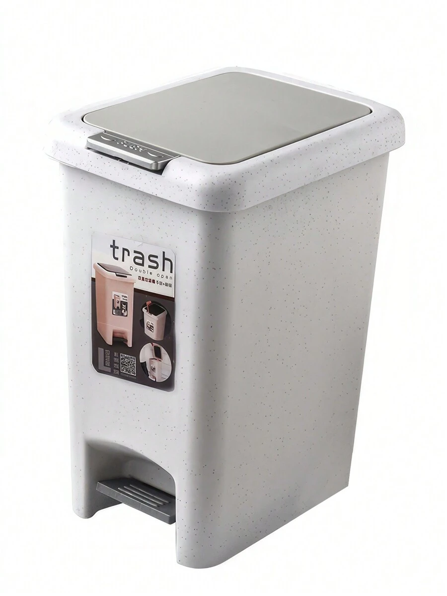 1 件 2.64 加侖（約 10 公升）灰色浴室垃圾桶,踩式垃圾桶,適合家庭和商業用途,有蓋,非常適合浴室、廚房、臥室、客廳、辦公室、洗衣房 - 灰色 - 查看 1