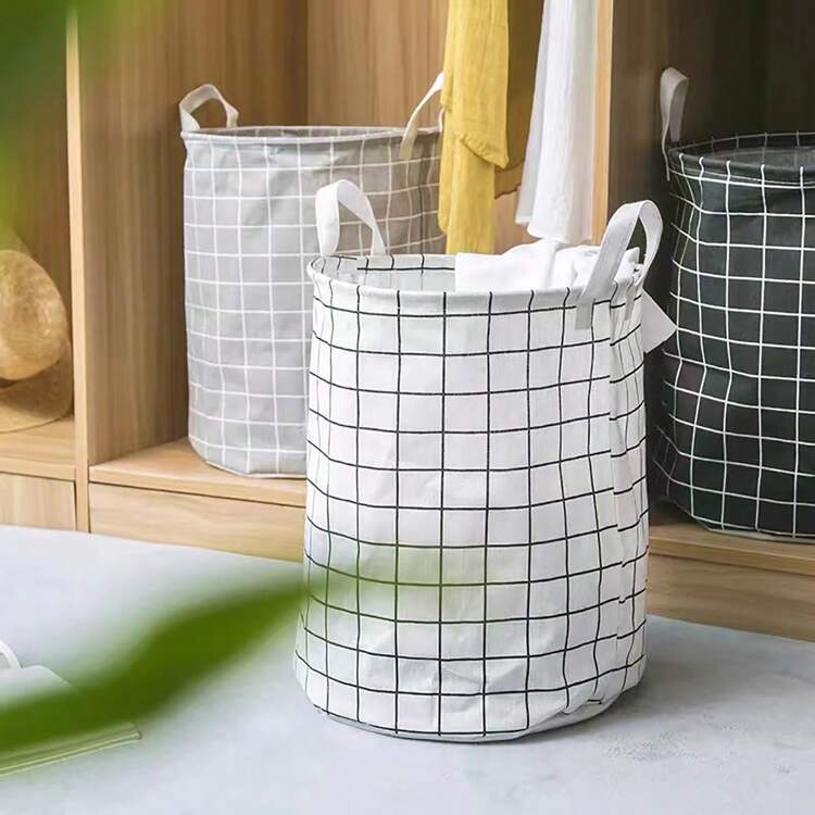 1pc Household Dirty Clothes Basket, Gift Storage Basket, Toy Storage Bin, Fabric Laundry Basket, Large Size Foldable Waterproof Storage Basket, For Bathroom, Bedroom, Living Roomlaundry Hamper,Washing Basketbathroom Organizer,Basket,Storage Basket,Foldable Laundry Basket - White - View 8