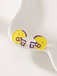 1 Pair Acrylic Sporty Rugby Football Player Helmet Team Spirit Color Game Day Stud Earring For Women - Helmet - View 8