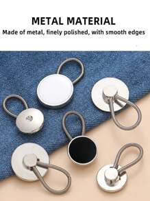2 Pièces Extenseurs De Col Boutons Métalliques, Extenseurs De Cou De Cravate De Costume De Chemise Stretch À La Taille Des Pantalons En Jean, Boucle D'extension De Verrouillage Flexible (note : 10 Mm)