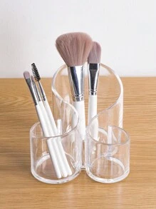1只s型透明亞克力眉筆唇膏化妝刷收納筒 - 無色 - 查看 1