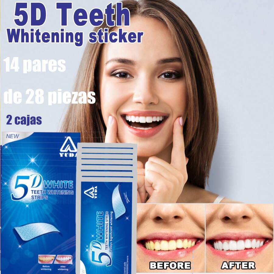 5D Teeth Whitening Strips 7 Pairs Of 14 Pieces - 2 cái hộp - Xem 1