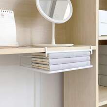 桌上電腦架學生宿舍多層收納架桌下衣櫃掛櫃整理架 - 白色 - 查看 3