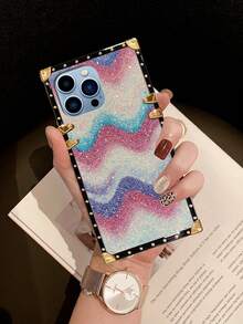 1 Ốp điện thoại chống rơi thương hiệu thời trang hình vuông lấp lánh Tương thích với iPhone 12Promax - Nhiều màu - Xem 7