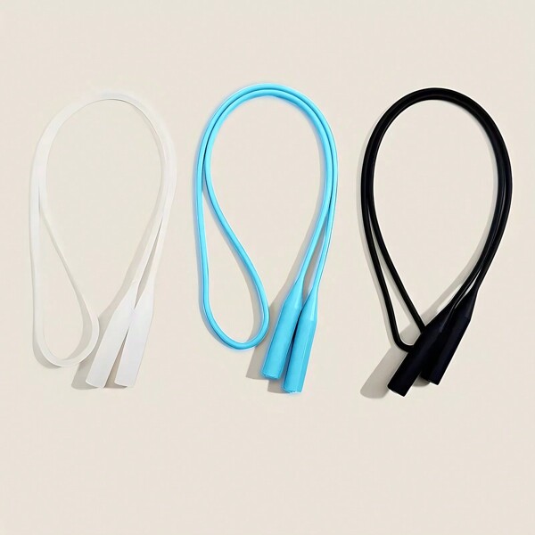 Set de 3 correas elásticas de silicona para gafas, cordón retenedor antideslizante para gafas de sol deportivas para mujer y hombre, accesorios para gafas