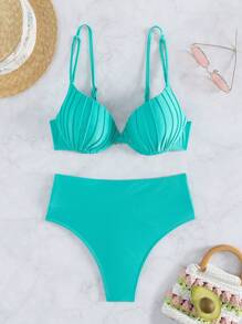 Women Bikini Sets - Olive Green - View 2