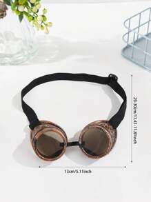 1 件蒸汽朋克复古哥特式护目镜角色扮演配件适用于山地自行车、飞行和娱乐派对服装道具万圣节 - 銅色 - 查看 5