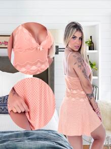 Women Nightgowns & Sleepshirts - 乾枯玫瑰色 - 查看 3