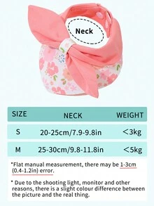 1入組印花布料寵物項圈帶蝴蝶結,適用於成年貓狗,全季室內/室外使用 - 彩色 - 查看 2