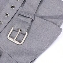 1 Thắt lưng thời trang rộng có thể điều chỉnh cho nữ, để trang trí váy - màu đen - Xem 5