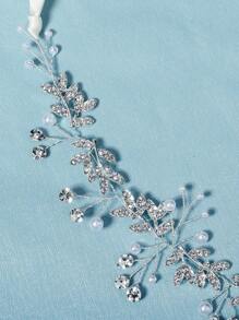 1. 女士经典欧美花园婚礼美丽新娘装饰头饰水晶水钻点缀轻盈奢华风格婚礼发饰优雅头冠情人节配饰 - 銀色 - 查看 6