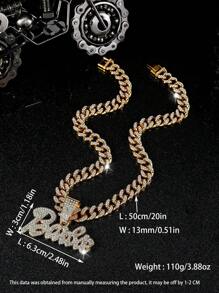 1件時尚男士字母吊墜項鍊,街頭風格搖滾朋克設計,適用於日常穿戴 - 貝貝 - 查看 6