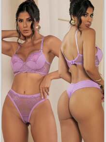 Women Bra & Panty Sets - 墨綠色 - 查看 4